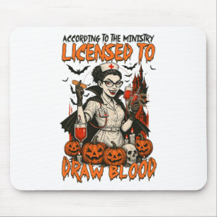 Halloween Vibes Spooky Season Nurse Licensed To Dr Mouse Mat