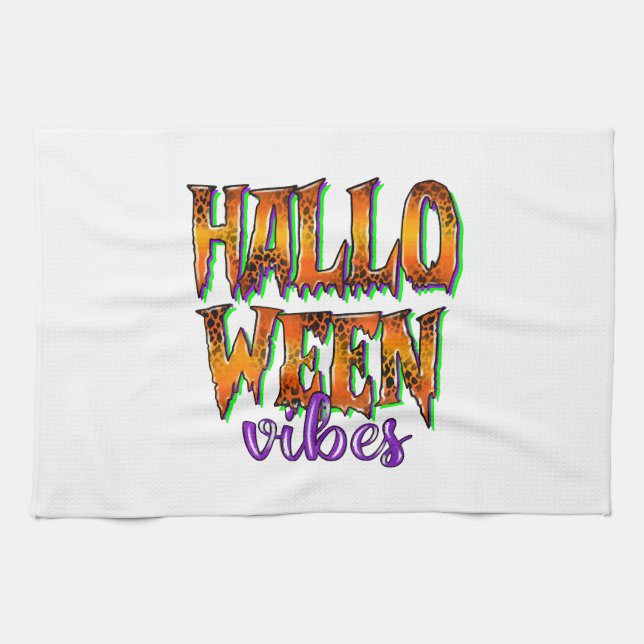Halloween Vibes  Tea Towel (Horizontal)