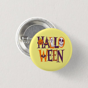 Halloween vibrant colorful 3 cm round badge