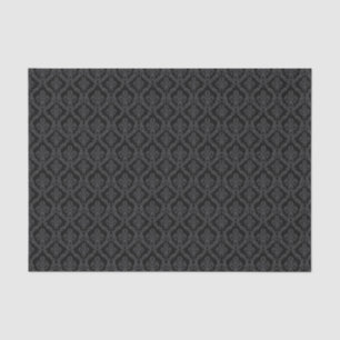 Halloween Victorian Black Brocade Damask Tissue Paper