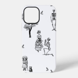 halloween victorian skeleton toile skull iPhone 12 case