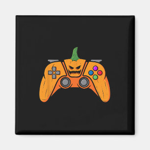 Halloween Video Game Controller With Pumpkin Face  Magnet