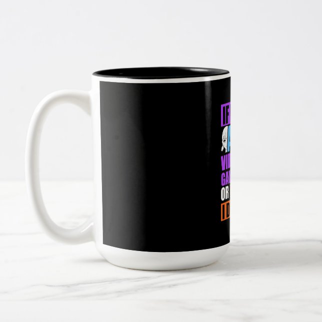 Halloween Video Games Two-Tone Coffee Mug (Left)