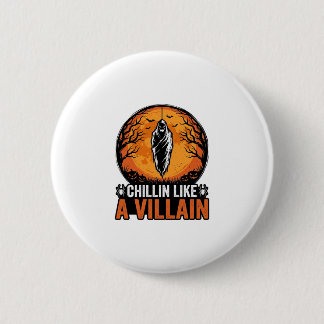 Halloween Villain Vintage Engraving Shirt Design_1 6 Cm Round Badge