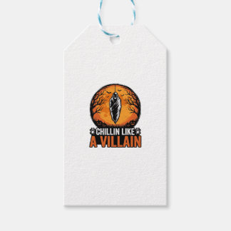 Halloween Villain Vintage Engraving Shirt Design_1 Gift Tags