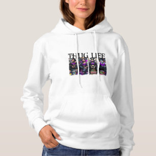 Halloween Villains Thug Life Retro Hoodie