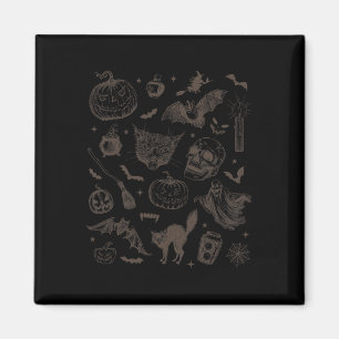Halloween Vintage Aesthetic 90s Tattoo Cute Retro  Magnet