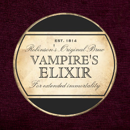 Halloween vintage alchemy Vampire's Elixir label