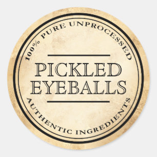 Halloween vintage apothecary pickled eyeball label