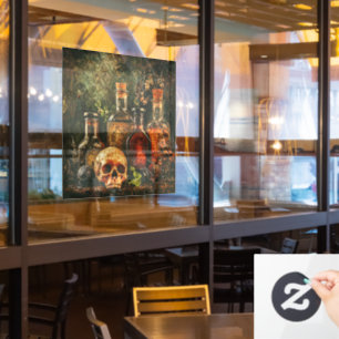 Halloween Vintage Apothecary Window Cling