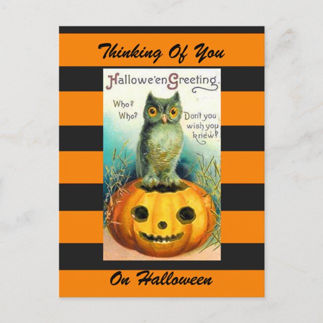 Halloween vintage art postcard (Front)