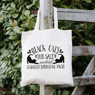 Halloween Vintage Black Cat Tote Bag