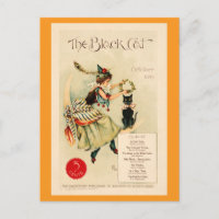 Halloween Vintage Black Cat Victorian Magazine