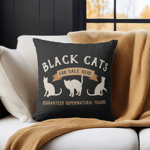 Halloween Vintage Black Cats Cushion