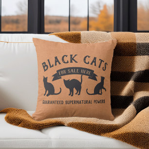 Halloween Vintage Black Cats Cushion