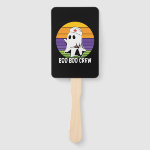 Halloween Vintage Boo Boo Crew Birthday Hand Fan