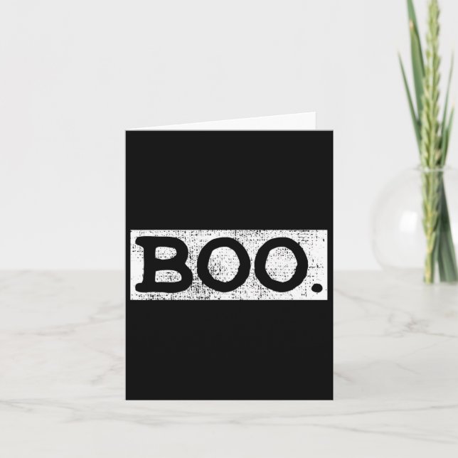 Halloween Vintage Boo Fun Gift  Card (Front)