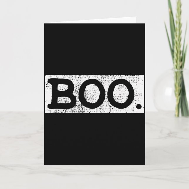 Halloween Vintage Boo Funny Gift  Card (Front)