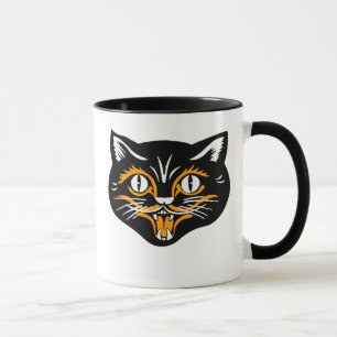 Halloween Vintage Cat Face Mug