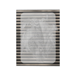 Halloween Vintage Ephamera Owl Family Notepad