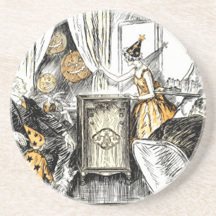 Halloween Vintage Flappers Coaster