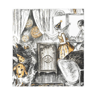 Halloween Vintage Flappers Notepad