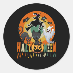 Halloween Vintage Halloween Classic Round Sticker