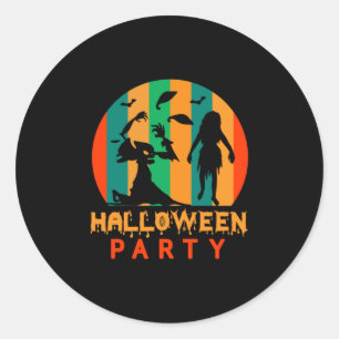Halloween Vintage Halloween Party Classic Round Sticker