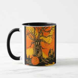 Halloween Vintage Haunted Tree Mug
