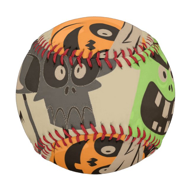 Halloween Vintage Pattern Baseball (Back)
