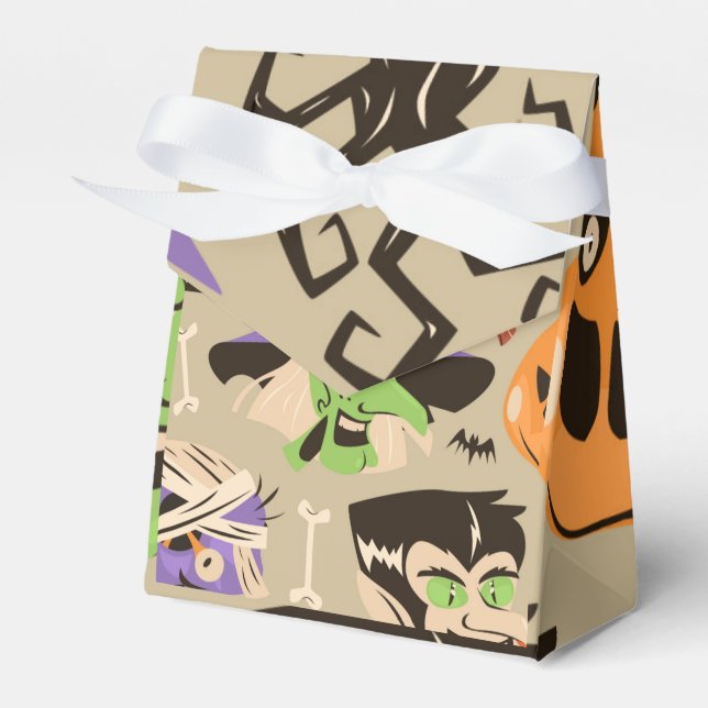 Halloween Vintage Pattern Favour Box (Front Side)
