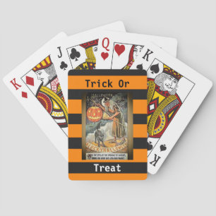 Halloween vintage playing cards