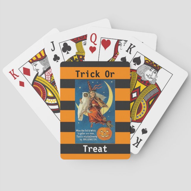 Halloween vintage playing cards (Back)