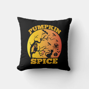 Halloween Vintage Pumpkin Spice Birthday Cushion