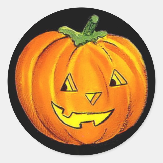Halloween Vintage Pumpkin Sticker (Front)