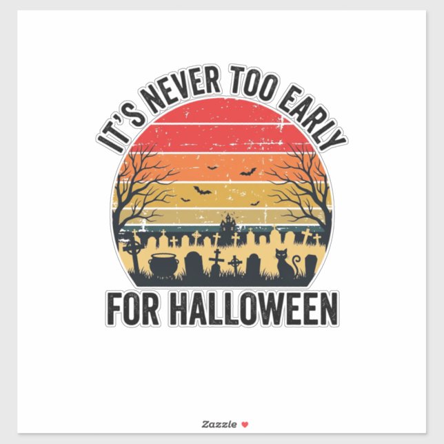 Halloween Vintage Sunset Graveyard Cat Vector Desi (Sheet)