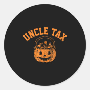 Halloween Vintage Uncle Tax Pumpkin Soky Trick-or- Classic Round Sticker