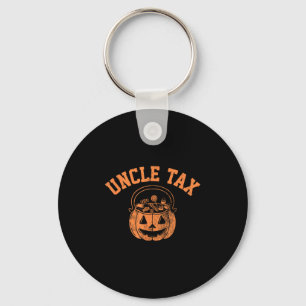 Halloween Vintage Uncle Tax Pumpkin Spooky Trick-o Key Ring