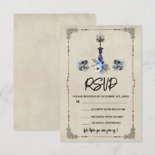 Halloween Vintage Wedding  RSVP Card
