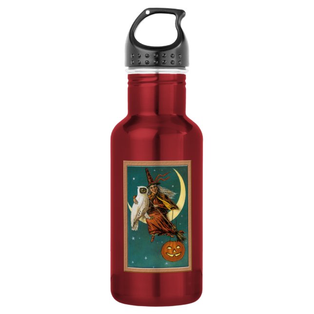 HALLOWEEN Vintage Witch  532 Ml Water Bottle (Front)