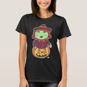 Halloween Vintage Witch Classic Illustration T-Shirt