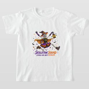 Halloween VIP Skeleton Squad Graphic T-Shirt