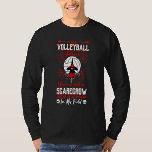 Halloween Volleyball Player Game Sport Spooky Scar T-Shirt