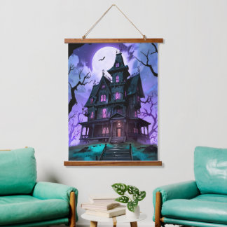 halloween Wall Tapestry castle scary