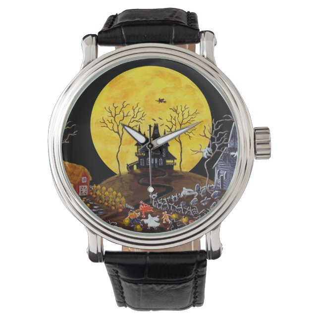 Halloween,watch,ghosts,graveyard,cats,witch Watch (Front)