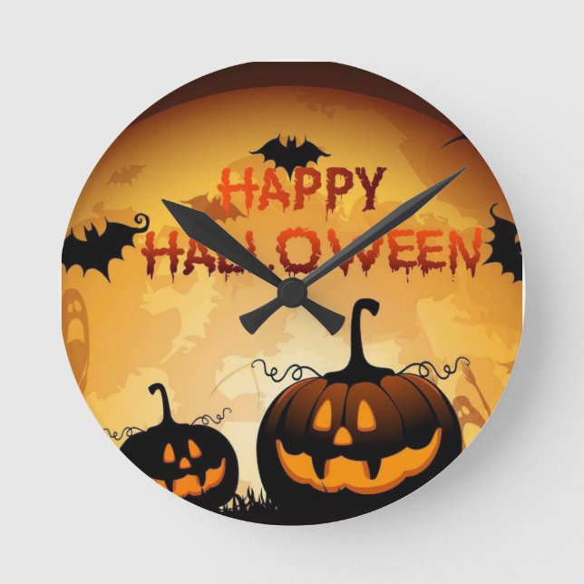 Halloween watch round clock (Front)