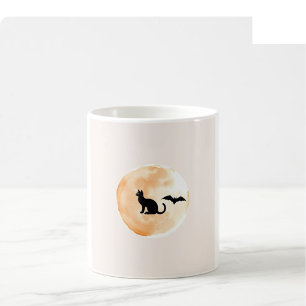 Halloween Watercolor Mug - Orange & Onyx