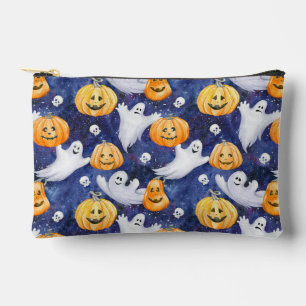 Halloween Watercolor Pattern Accessory Pouch