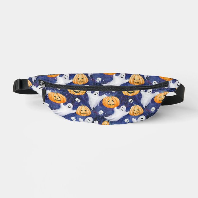 Halloween Watercolor Pattern Bum Bags (Front)