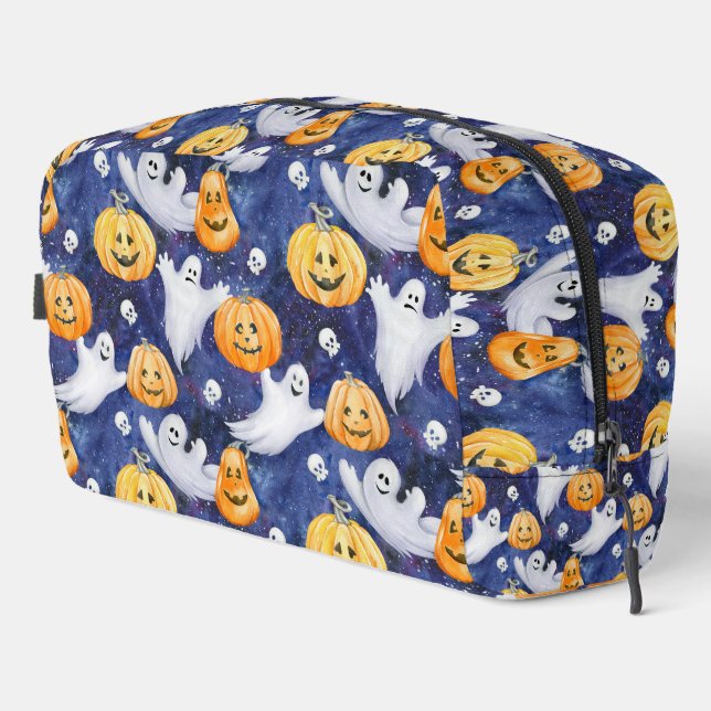 Halloween Watercolor Pattern Dopp Kit (Right Corner)